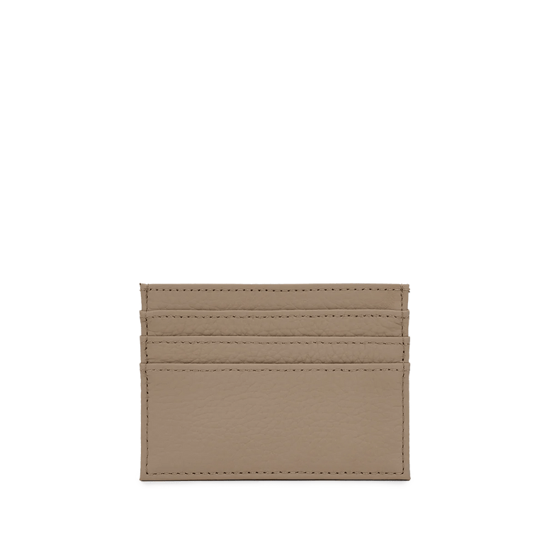 Leather Card Holder - Khaki_