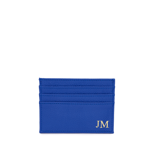 Leather Card Holder - Lightning Blue_