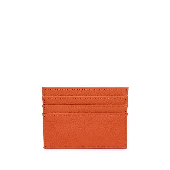 Leather Card Holder - Orange_