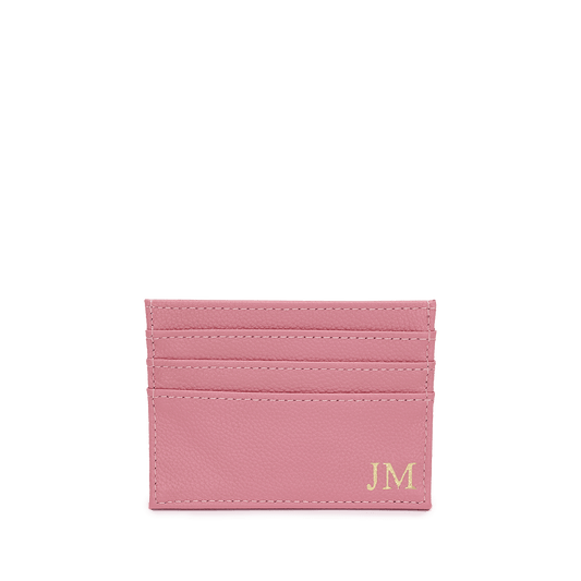 Leather Card Holder - Pale Pink_