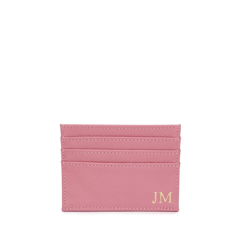 Leather Card Holder - Pale Pink_