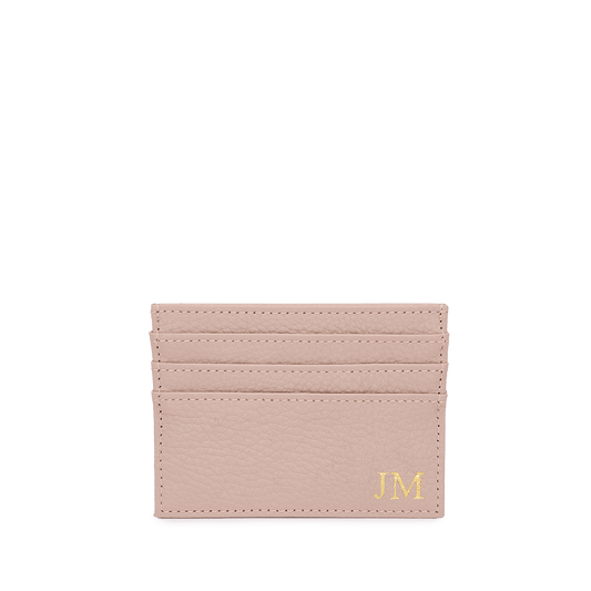 Leather Card Holder - Pinky Nude_