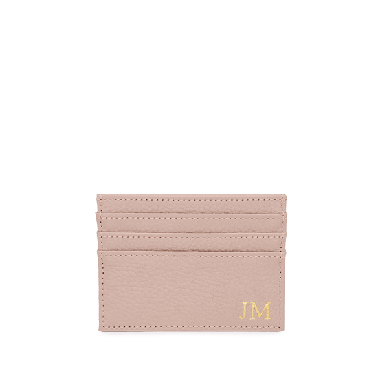 Leather Card Holder - Pinky Nude_