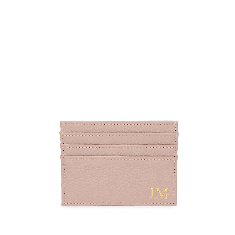 Leather Card Holder - Pinky Nude_