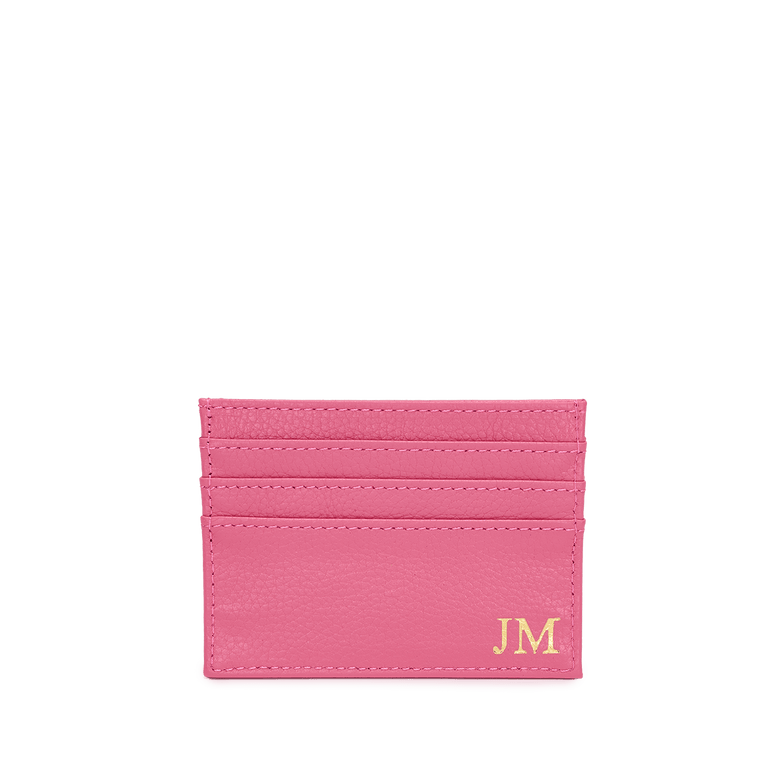 Leather Card Holder - Rose Pink_