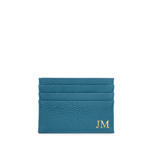 Leather Card Holder - Teal_