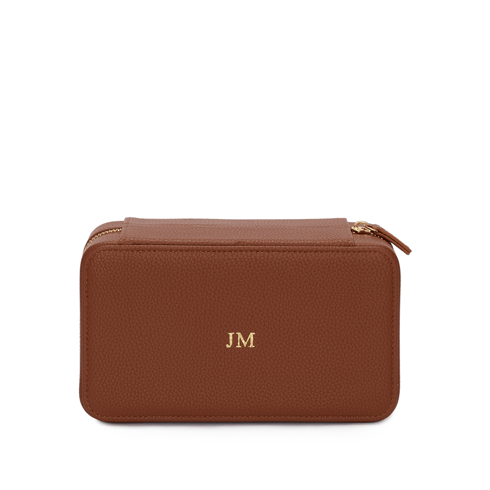 Leather Jewellery Box - Tan_