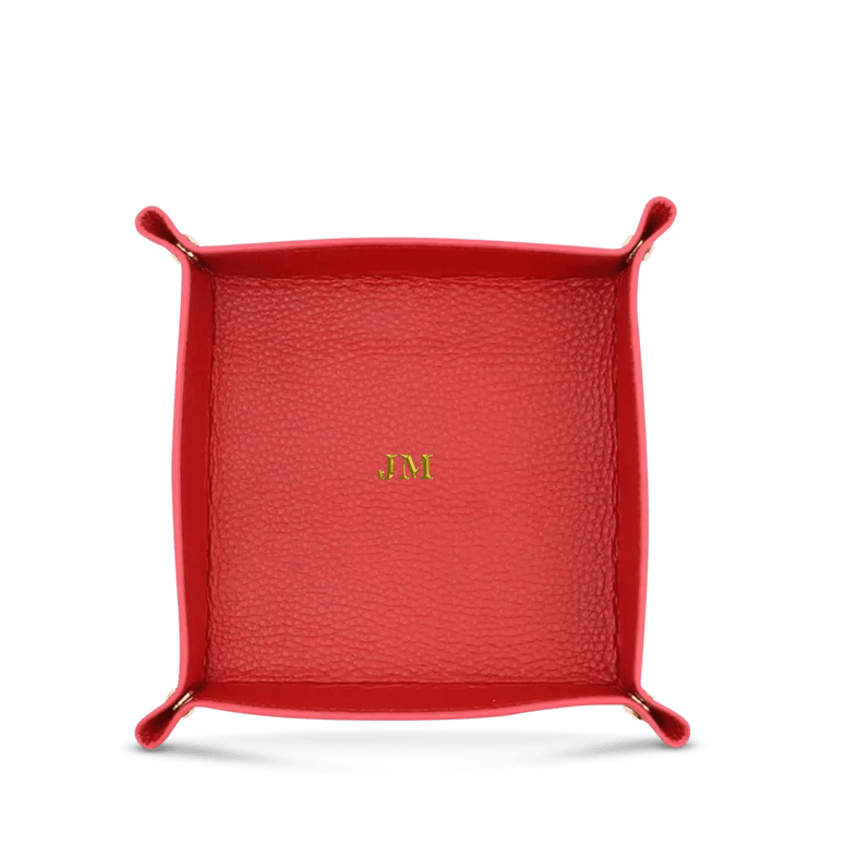 Leather Trinket Tray - Red_bags