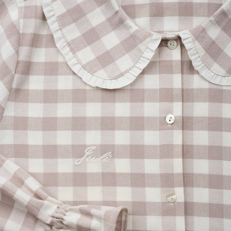 Lily and Bean Pyjama - Gingham Sleep Tight Brushed Cotton_