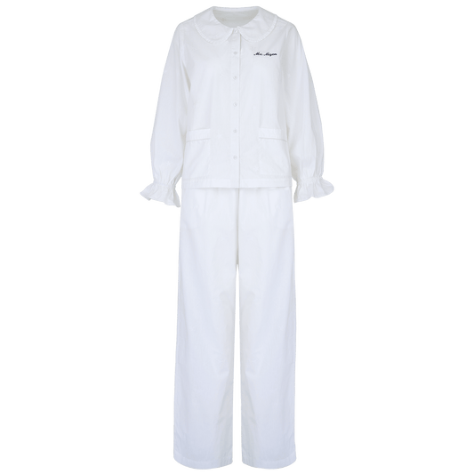 Lily and Bean Pyjama - Sleep Tight Cotton White Stars_