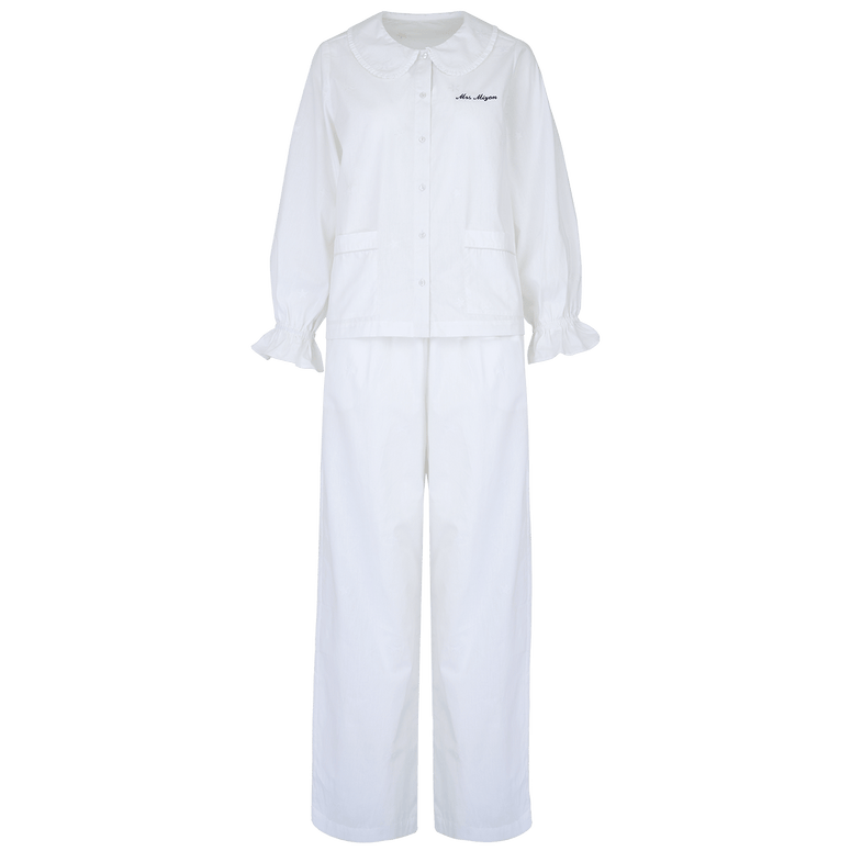 Lily and Bean Pyjama - Sleep Tight Cotton White Stars_