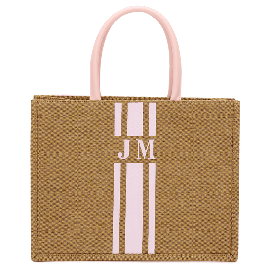 Pink Canvas Hessian Shopper_