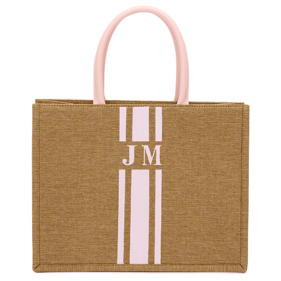 Pink Canvas Hessian Shopper_