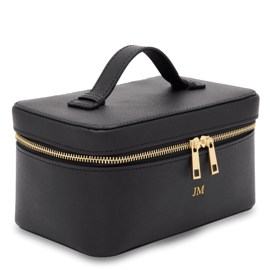 PREORDER L&B Leather Travel Vanity Case - Black_bags