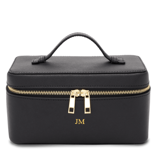 PREORDER L&B Leather Travel Vanity Case - Black_bags