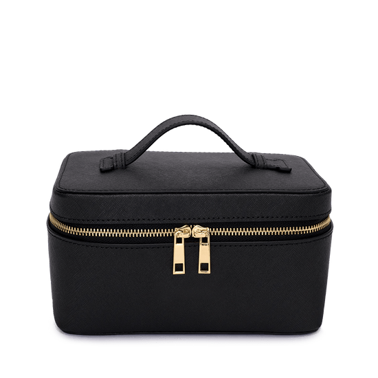 PREORDER L&B Leather Travel Vanity Case - Black_bags