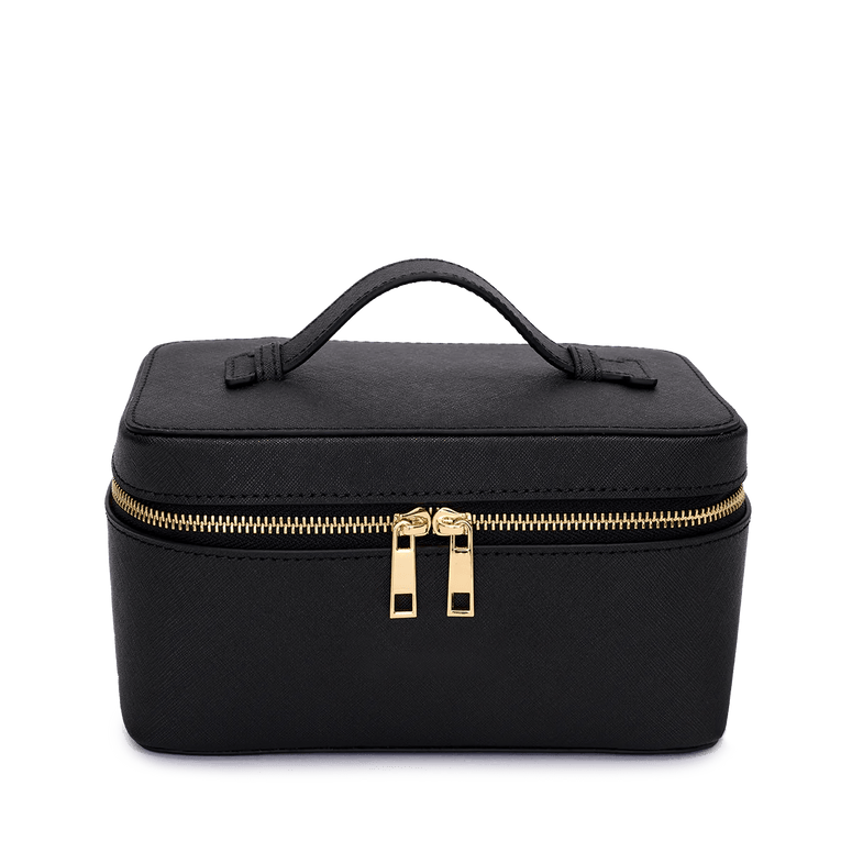 PREORDER L&B Leather Travel Vanity Case - Black_bags