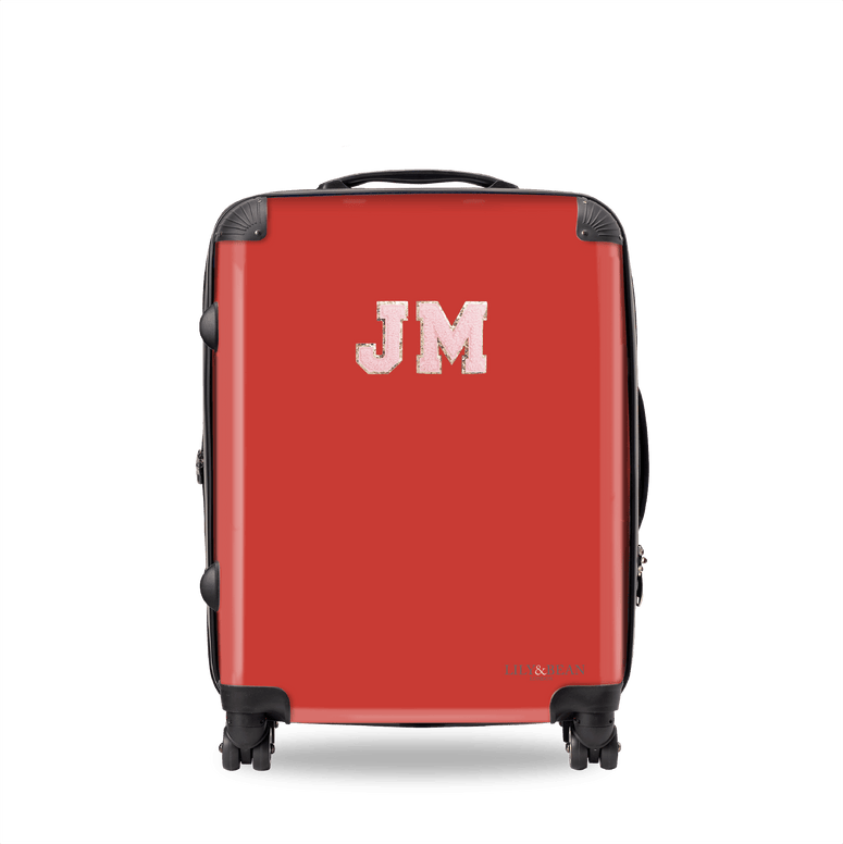 Red Luggage & Pastel Pink Glitter Letters_bags