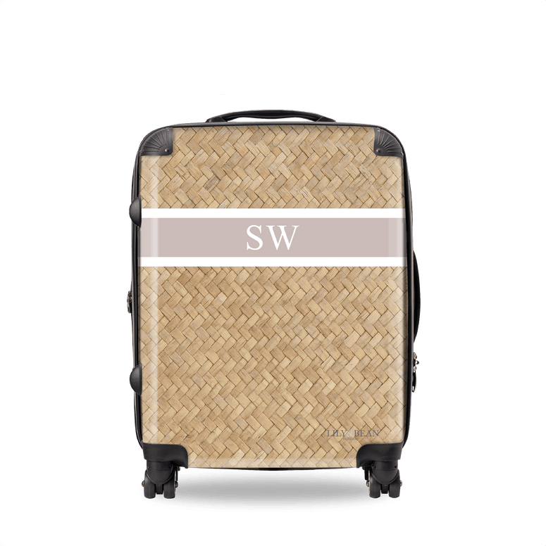 Straw Effect Luggage - Design Your Own_