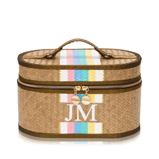 Straw Vanity Case - Rainbow_bags