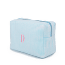 Striped washbag - Turquoise & White_