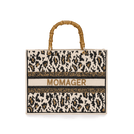 The Juliana Beaded Tote - Leopard_