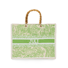 The Juliana Beaded Tote - Lime Jungle_