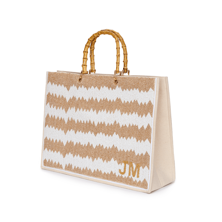 The Juliana Biscuit Ziggy Beaded Tote_bags