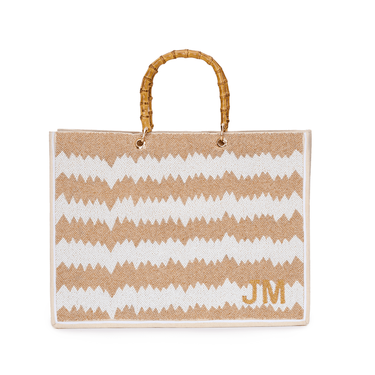 The Juliana Biscuit Ziggy Beaded Tote_bags