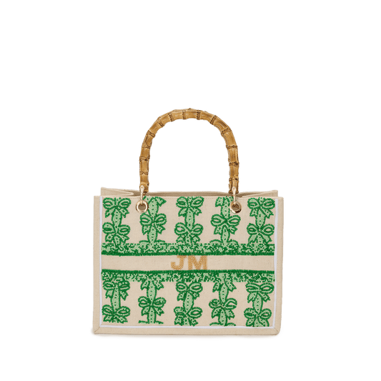 The Juliana Green Cupid Bow Mini Teenie Beaded Tote_bags