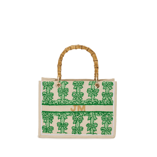 The Juliana Green Cupid Bow Mini Teenie Beaded Tote_bags