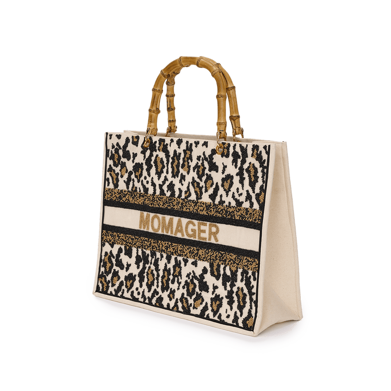 The Juliana Leopard Beaded Tote_bags