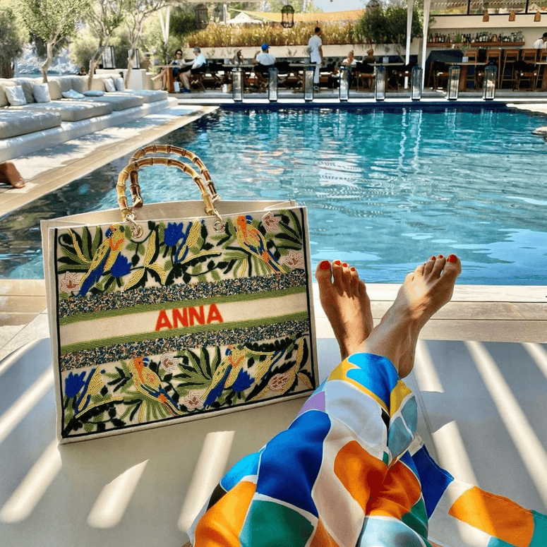 The Juliana Lovebirds Beaded Tote_bags