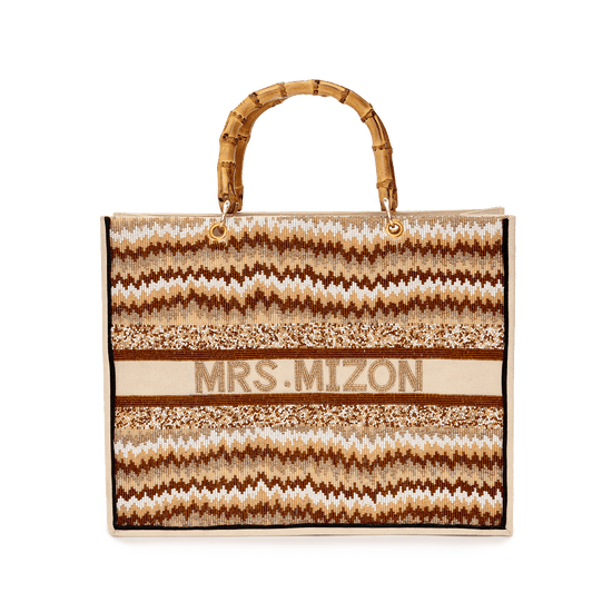 The Juliana Mocha Beaded Tote_bags