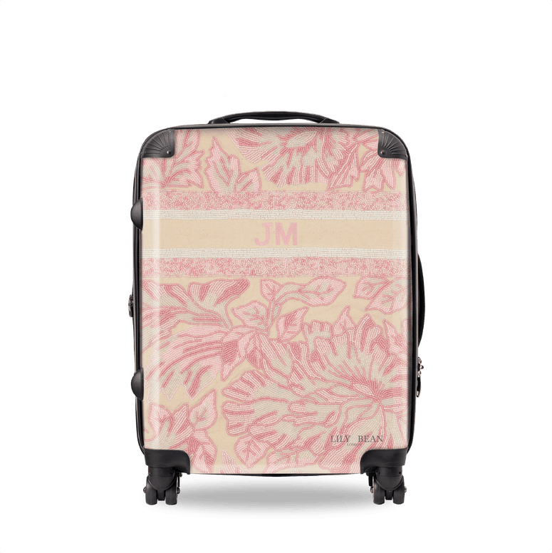 The Juliana Tropical Pink Beaded Luggage_bags