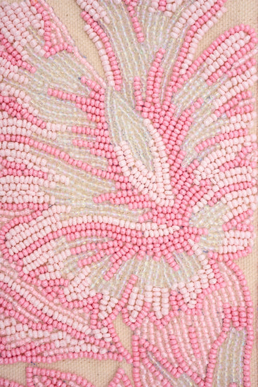 The Juliana Tropical Pink Beaded Tote_bags