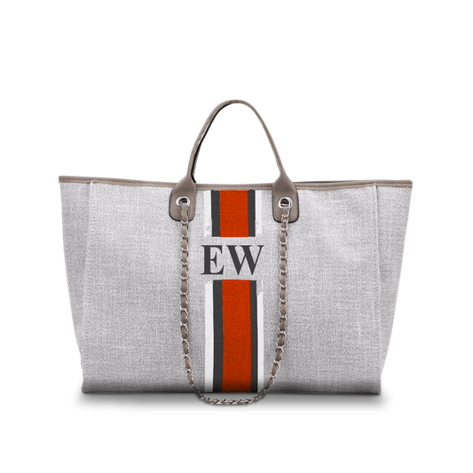 The Lily Canvas Jumbo - French Grey - Design Your Own_bags