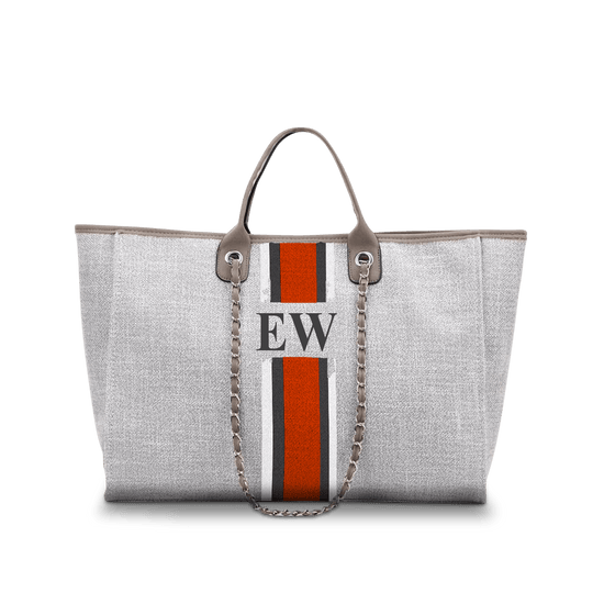 The Lily Canvas Jumbo - French Grey - Design Your Own_bags