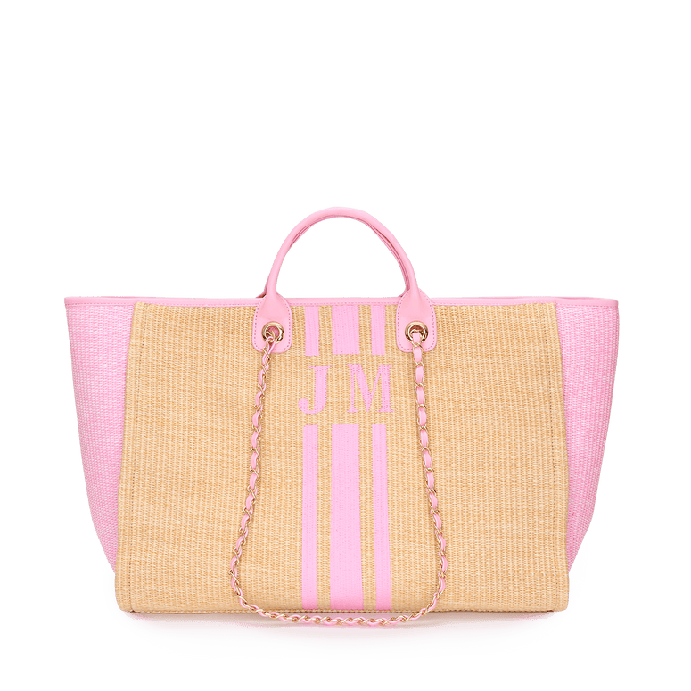 The Lily Canvas Jumbo - Pink and Biscuit_bags