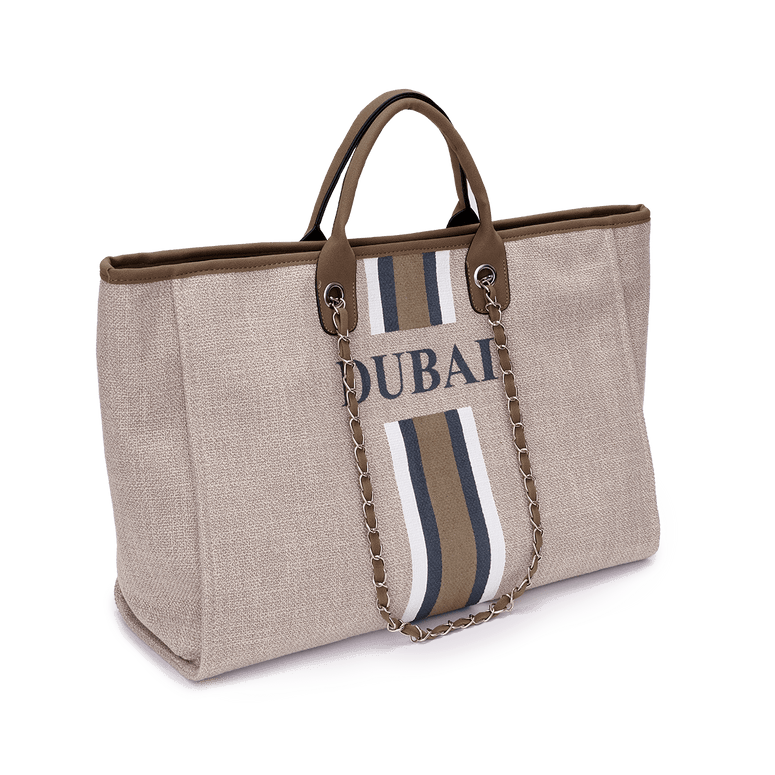 The Lily Canvas Jumbo - Soft Fawn - DUBAI_bags