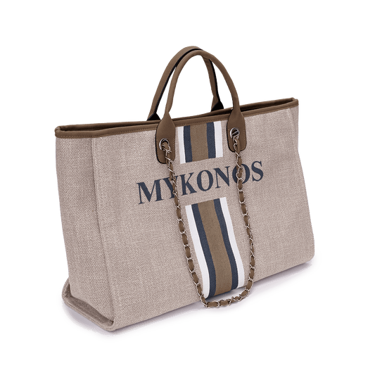 The Lily Canvas Jumbo - Soft Fawn - MYKONOS_bags