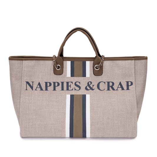 The Lily Canvas Jumbo - Soft Fawn - NAPPIES & CRAP_bags