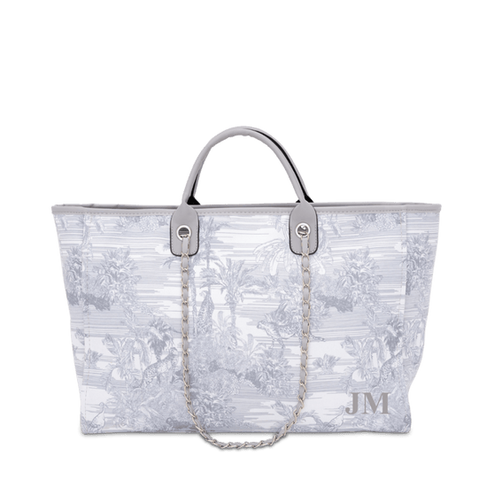 The Lily Canvas Jumbo - Tropical Grey - Initials Only_bags