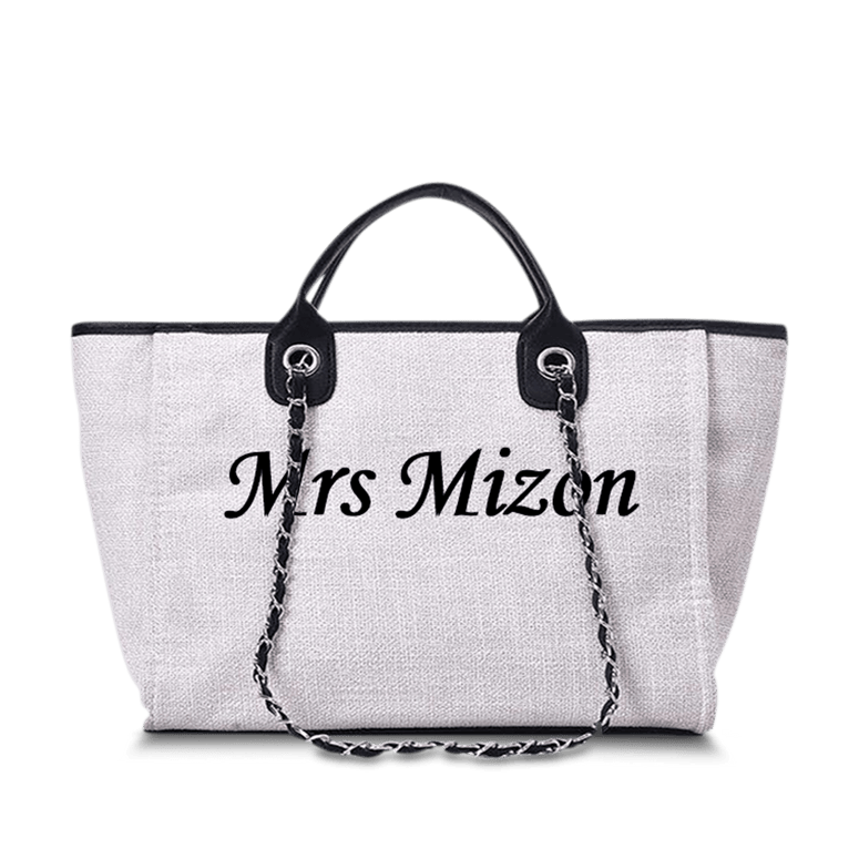 The Lily Canvas Jumbo - Washed Grey - Script Name_bags