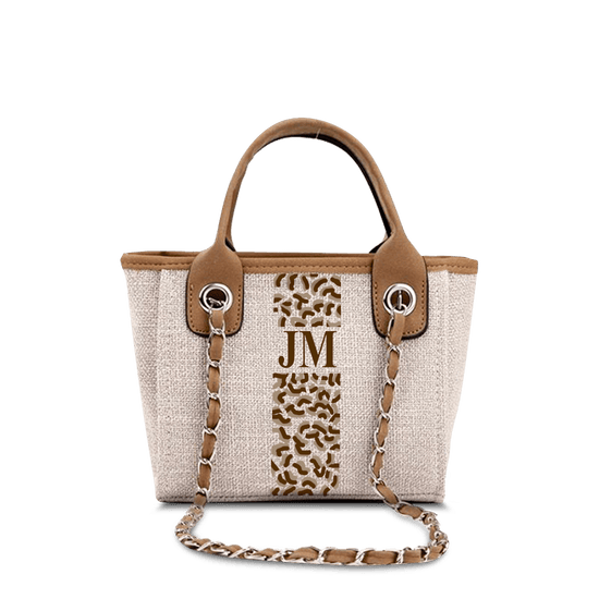 The Lily Canvas Mini - Soft Fawn - Leopard Pattern_bags