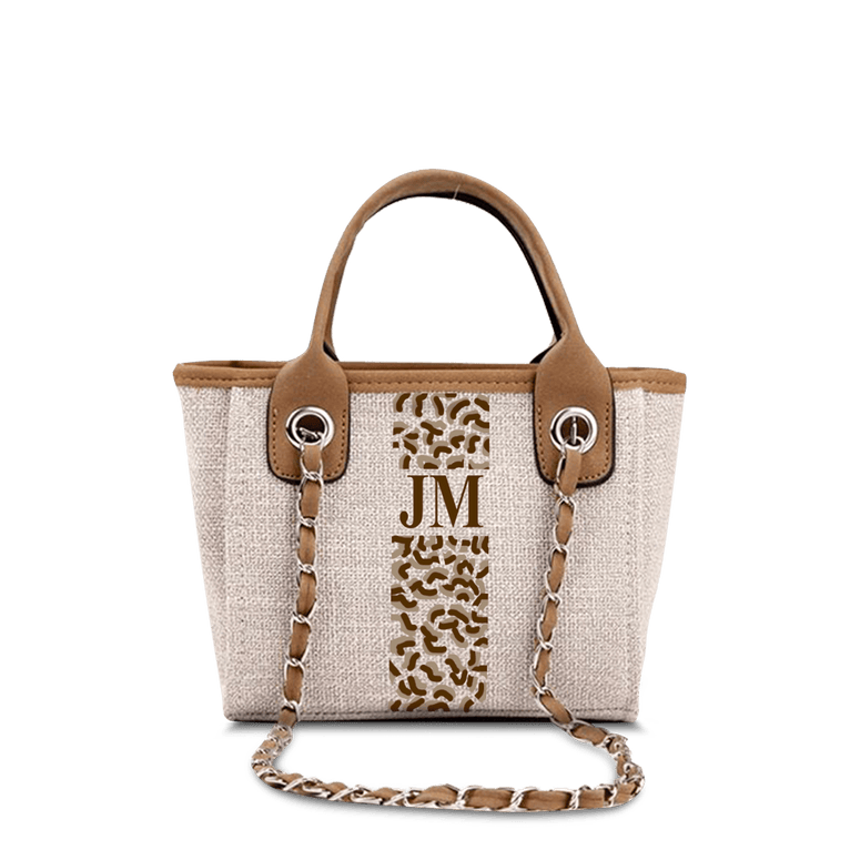 The Lily Canvas Mini - Soft Fawn - Leopard Pattern_bags