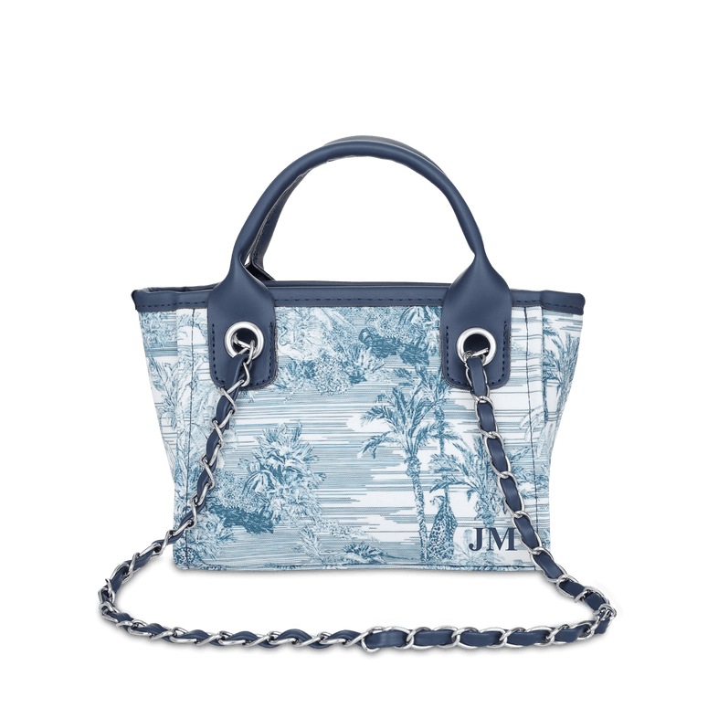 The Lily Canvas Mini - Tropical Blue - Initials Only_bags