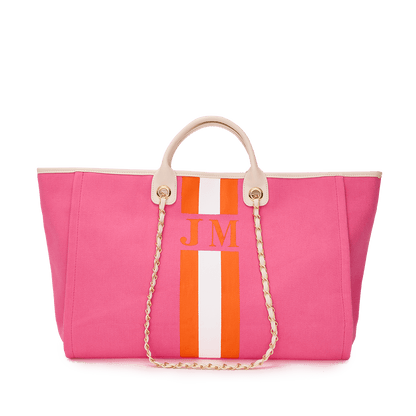 The Lily Canvas Tote - Hot Pink_