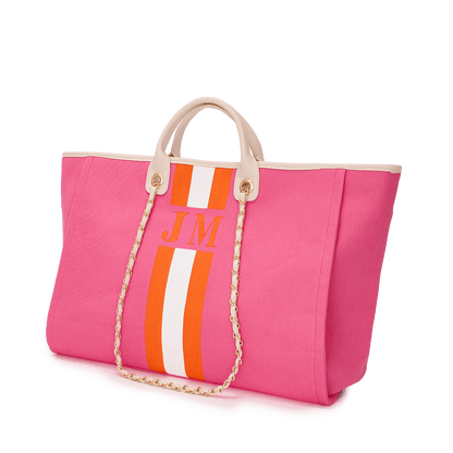 The Lily Canvas Tote - Hot Pink_