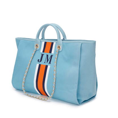 The Lily Canvas Tote - Poolside Blue_